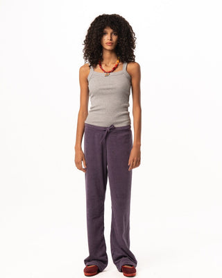 Female Purple Straight Terry Pants Pants IN YOUR SHOE 