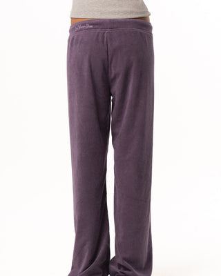 Female Purple Straight Terry Pants Pants IN YOUR SHOE 