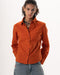 Female Red Striped Regular Shirt