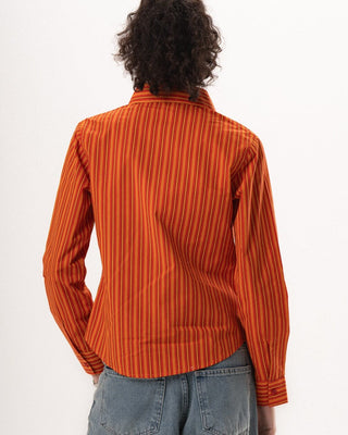 Female Red Striped Regular Shirt Regular Shirts IN YOUR SHOE L 