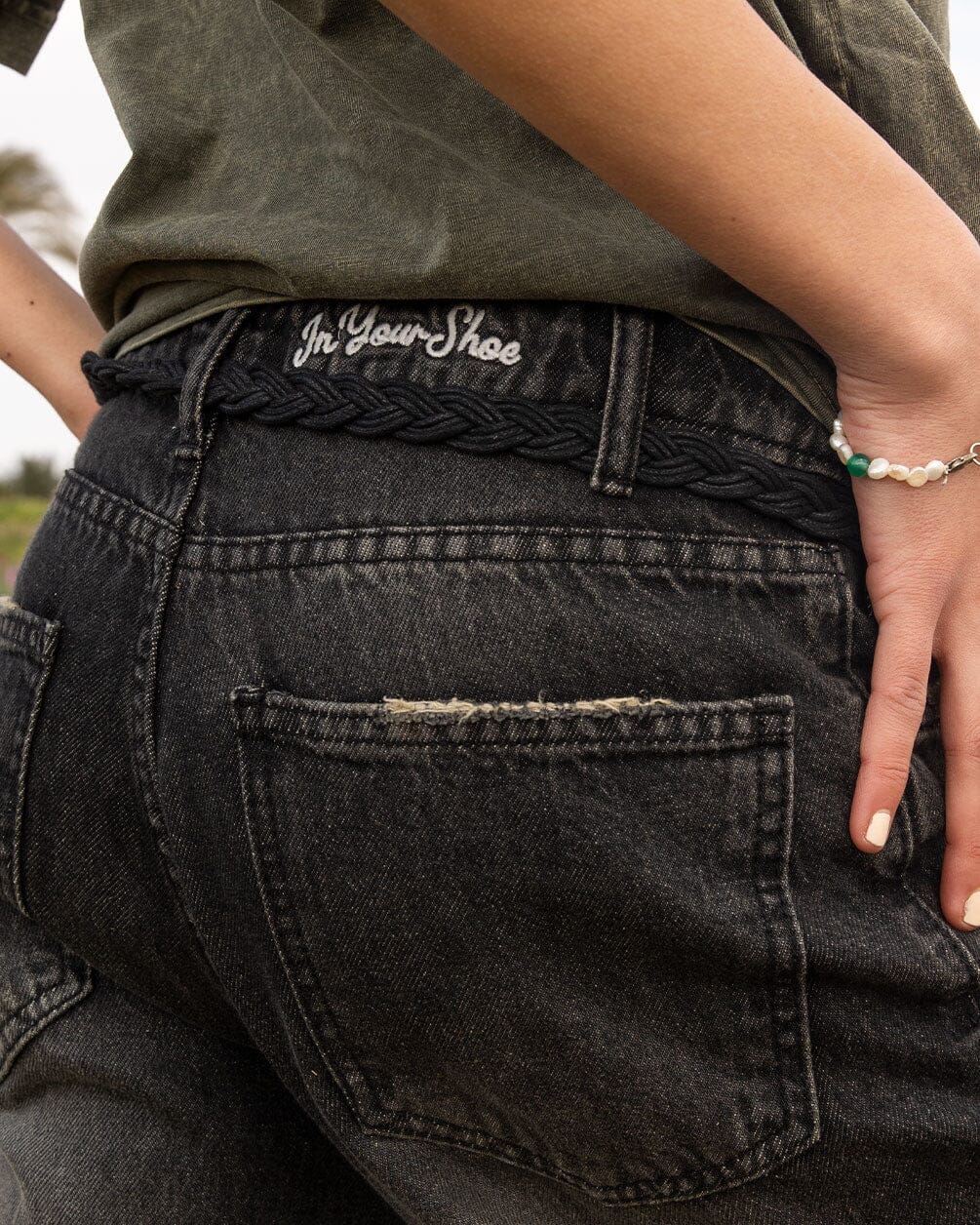 Female Wide-leg Grey Washed Jeans Jeans IN YOUR SHOE 40 