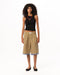 Female Yellow Wide Leg Boxer Jorts