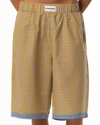 Female Yellow Wide Leg Boxer Jorts Jorts IN YOUR SHOE 