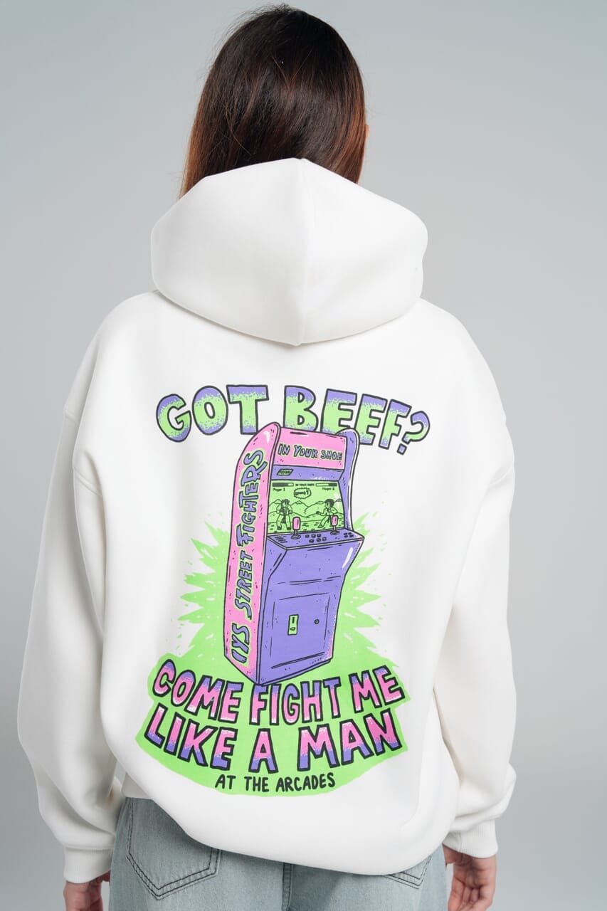 Fight Me Like A Man Hoodie Printed Hoodies IN YOUR SHOE L 