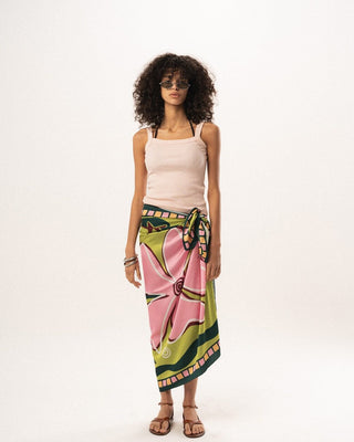 Flower Satin Flowy Wrap Flowy Wraps IN YOUR SHOE 