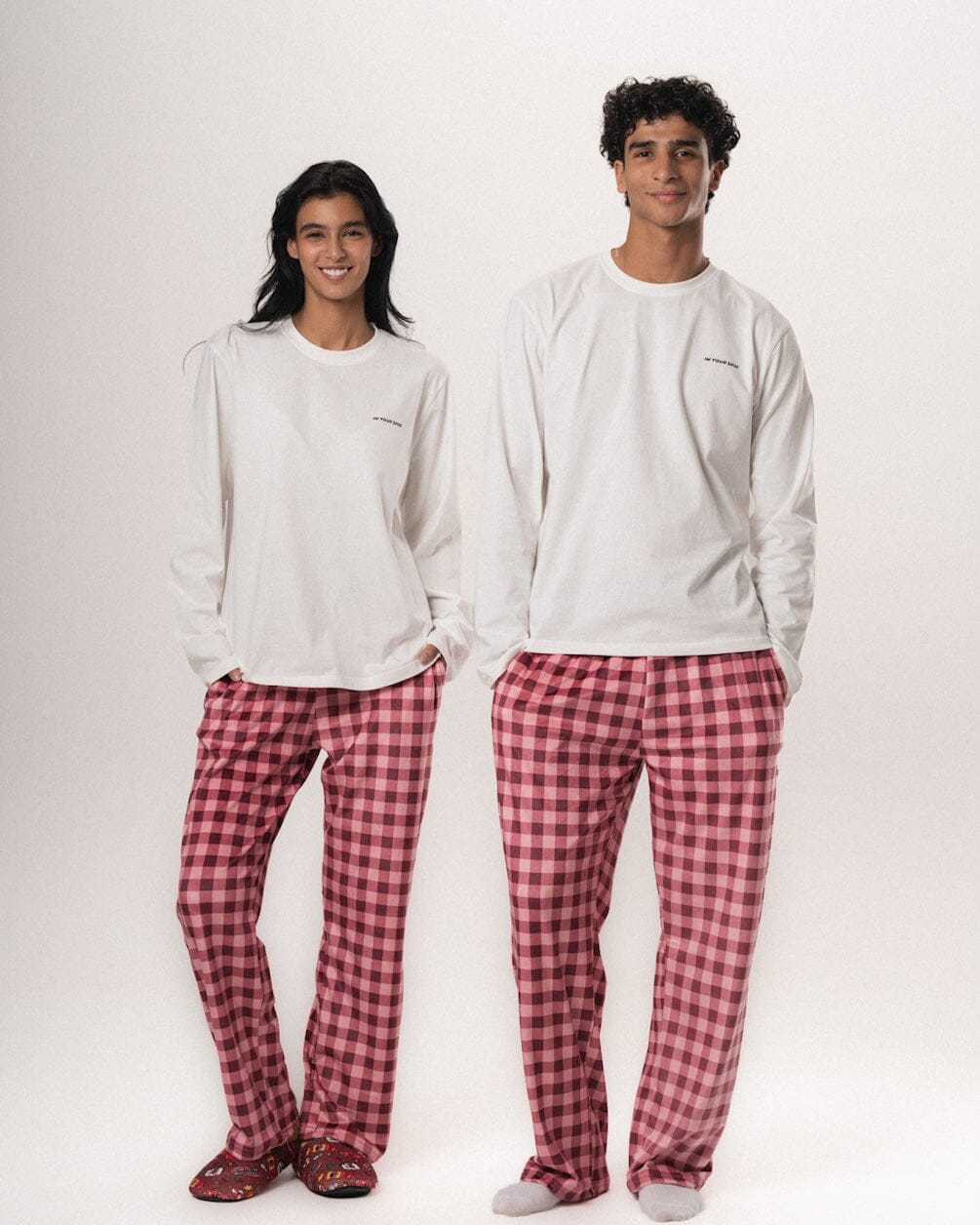 Gingham Fluffy Pjoys Fluffy Pjoys IN YOUR SHOE S 