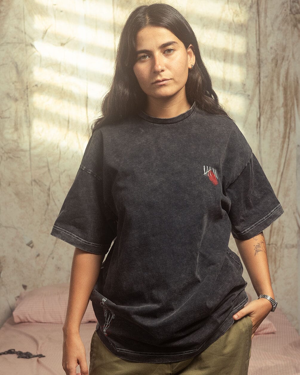 Giza Killer Acid Washed Oversized Tee Washed Oversized Tee In Your Shoe X SHAHID S 