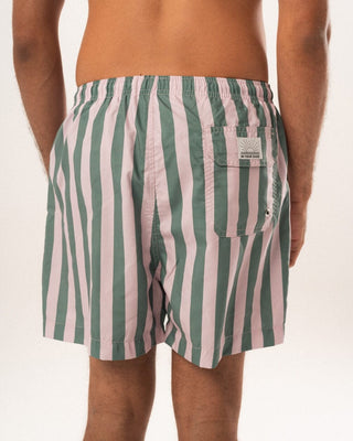 Green and Pink Stripes Swim Shorts Swim Shorts IN YOUR SHOE XL 