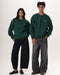 Green Basic Oversized Crewneck