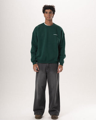 Green Basic Oversized Crewneck Crewnecks IN YOUR SHOE M 