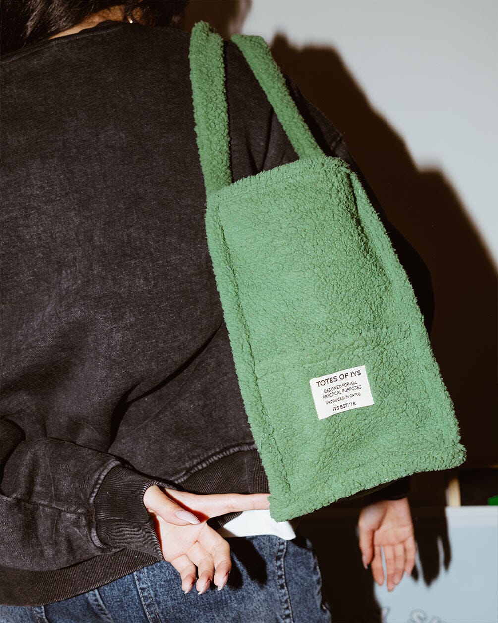 Green Boxy Tote Bag Boxy Tote Bag IN YOUR SHOE 