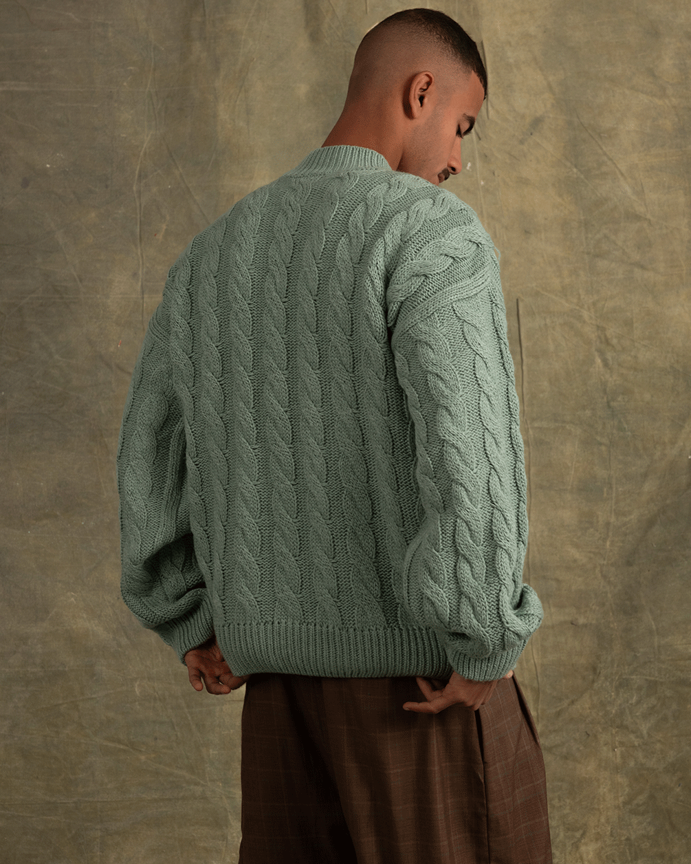 Green Cable Knit Sweater Cable Knit Sweater IN YOUR SHOE 