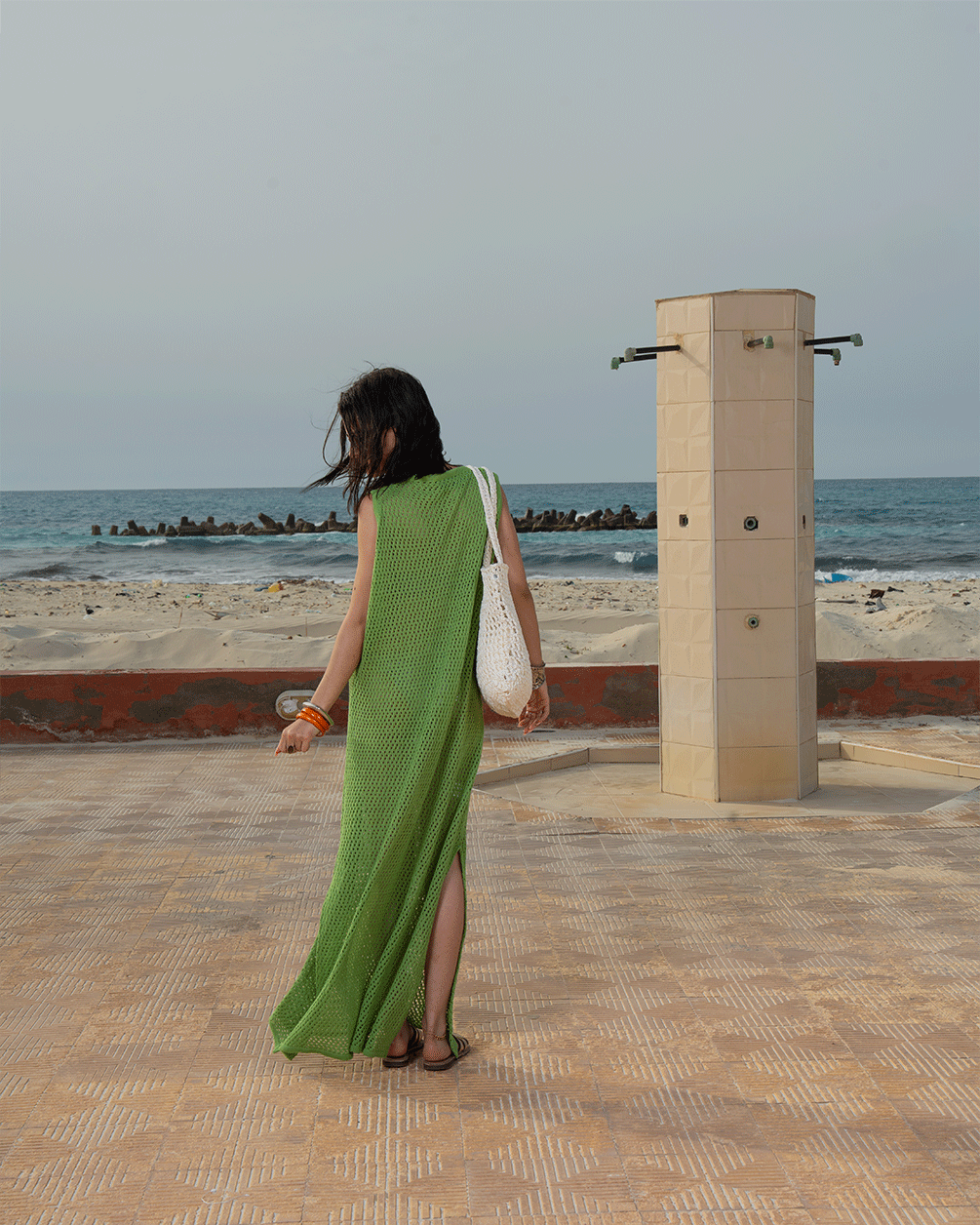 Green Crochet Fishnet Dress Fishnet Dress IN YOUR SHOE 