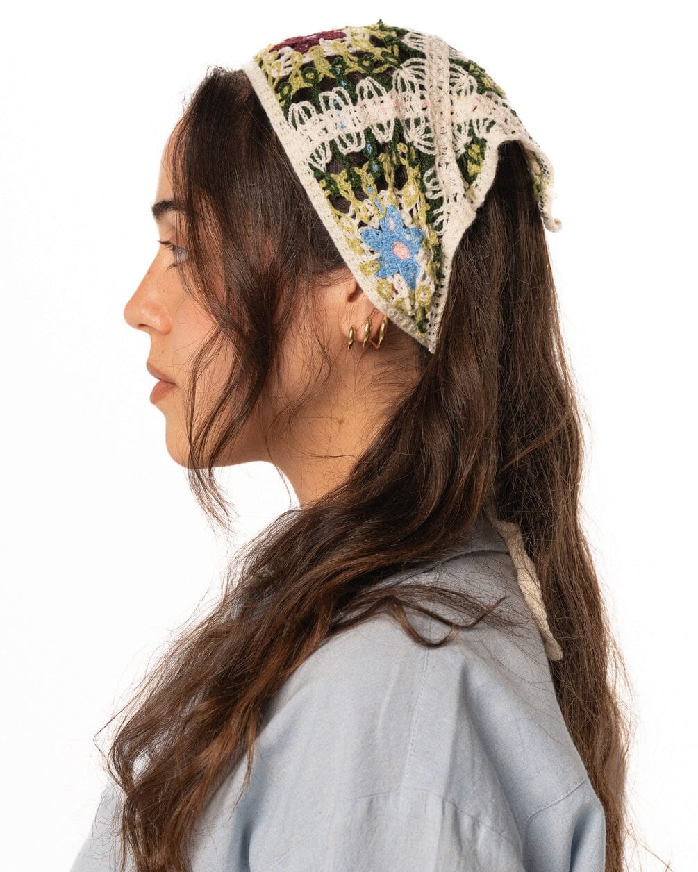 Green Granny Crochet Bandana Bandana IN YOUR SHOE 