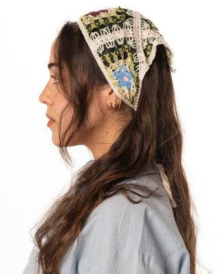 Green Granny Crochet Bandana Bandana IN YOUR SHOE 