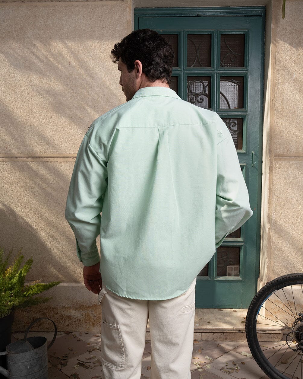Green Oversized Oxford Shirt Oxford Shirt IN YOUR SHOE 