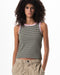 Green & Pink Striped Tank Top