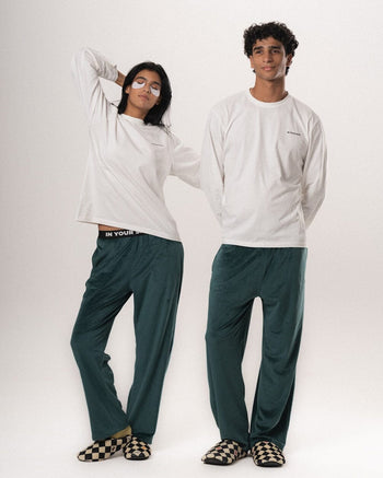 Green Plain Fluffy Pjoys Fluffy Pjoys IN YOUR SHOE S 