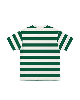 Green Striped Oversized Tee Striped Oversized Tees IN YOUR SHOE M 