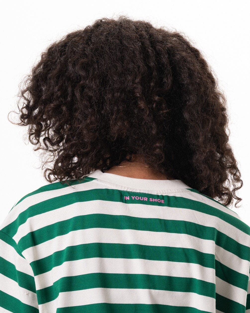 Green Striped Oversized Tee Striped Oversized Tees IN YOUR SHOE XL 