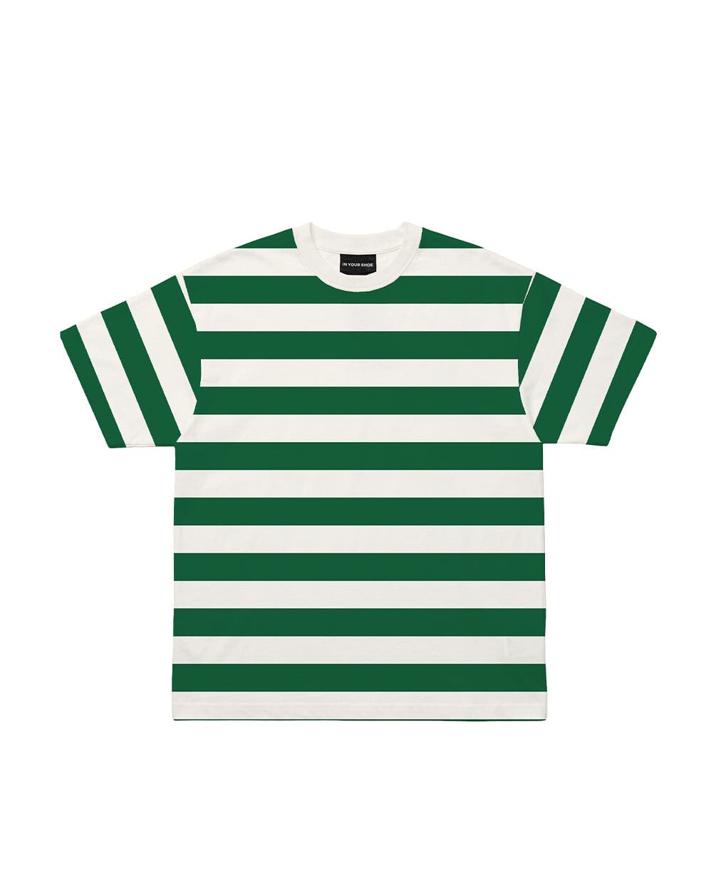 Green Striped Oversized Tee Striped Oversized Tees IN YOUR SHOE S 