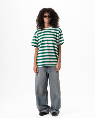 Green Striped Oversized Tee Striped Oversized Tees IN YOUR SHOE 