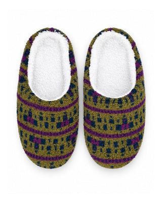 Green Striped Pantoufle Footwear IN YOUR SHOE 