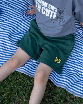 Green Wide-Leg Kids Sworts Kids Sworts IN YOUR SHOE 