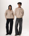 Greige Oversized Quarter Zipper