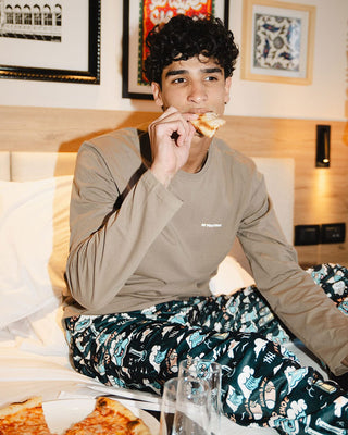 Grey Basic Long Sleeve Tee PJ Tops IN YOUR SHOE L 