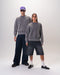 Grey Washed Boxy Crewneck