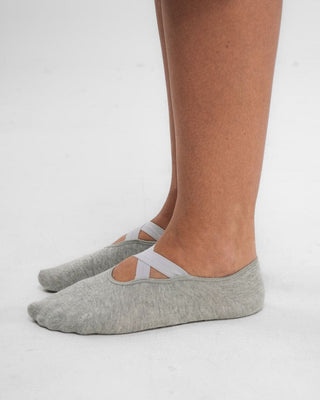 Grey Pilates Socks Short Socks IN YOUR SHOE 
