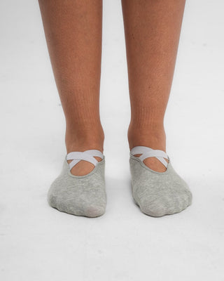 Grey Polka Yoga Socks Short Socks IN YOUR SHOE 