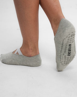 Grey Polka Yoga Socks Short Socks IN YOUR SHOE 