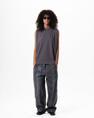 Grey Sleeveless Tee Sleeveless Tees IN YOUR SHOE M 