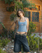 Grey Spaghetti Strap Top
