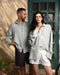 Grey Striped Linen Shirt