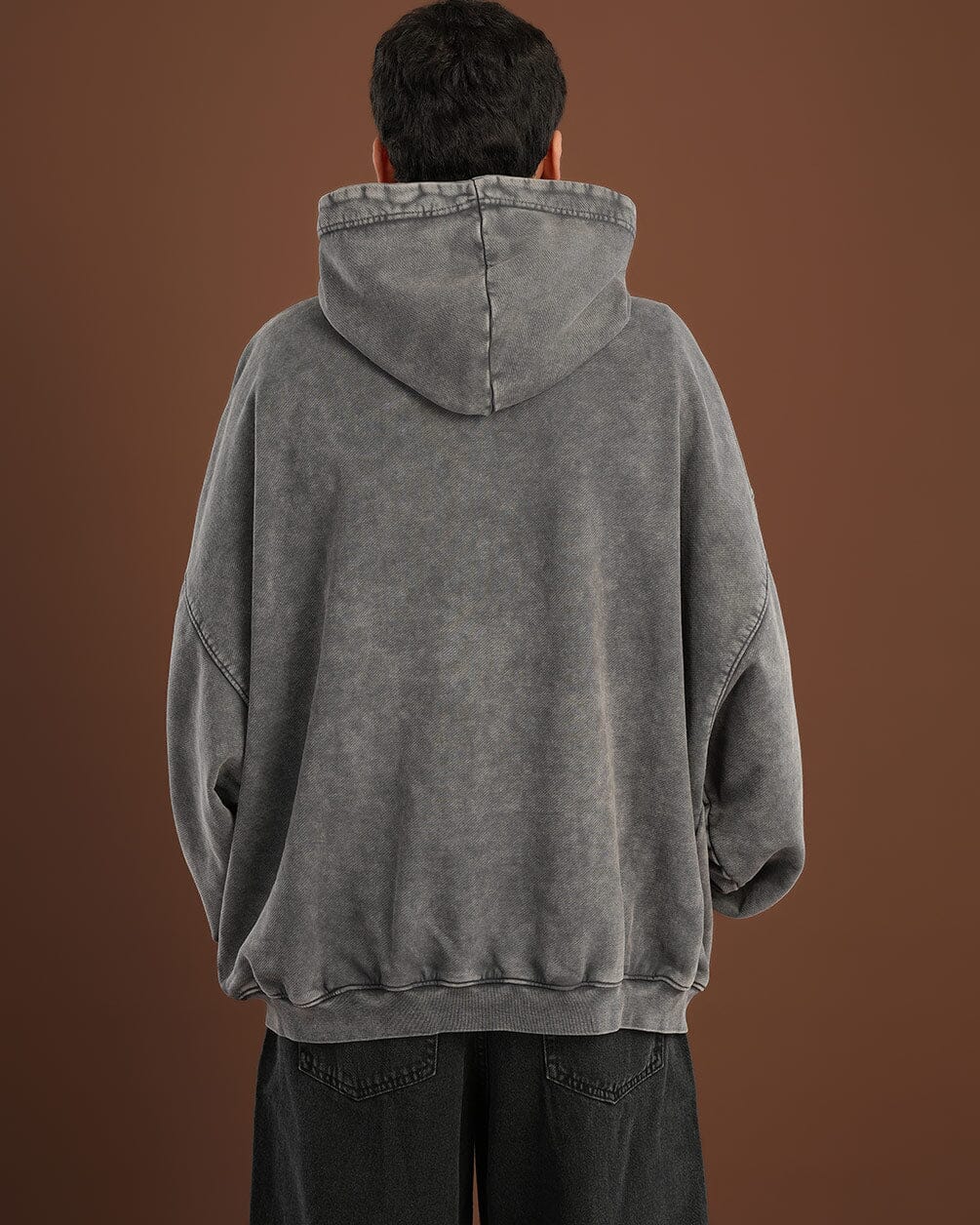 Grey Washed Balloon Fit Hoodie Balloon Fit Hoodies IN YOUR SHOE 