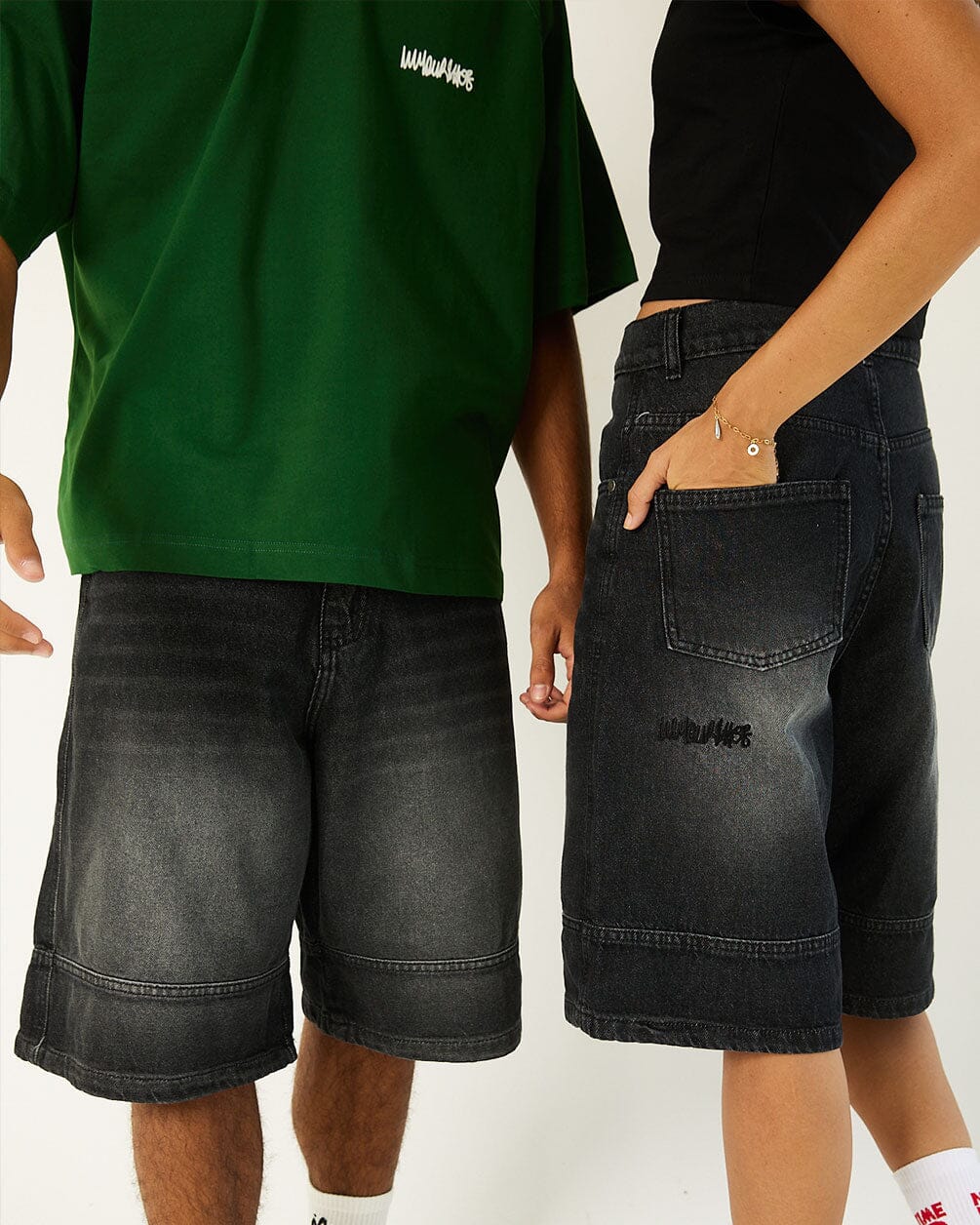 Grey Washed Jorts Jorts IN YOUR SHOE XL 