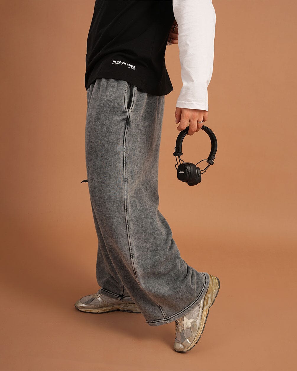 Grey Washed Skater Swants Swants IN YOUR SHOE 