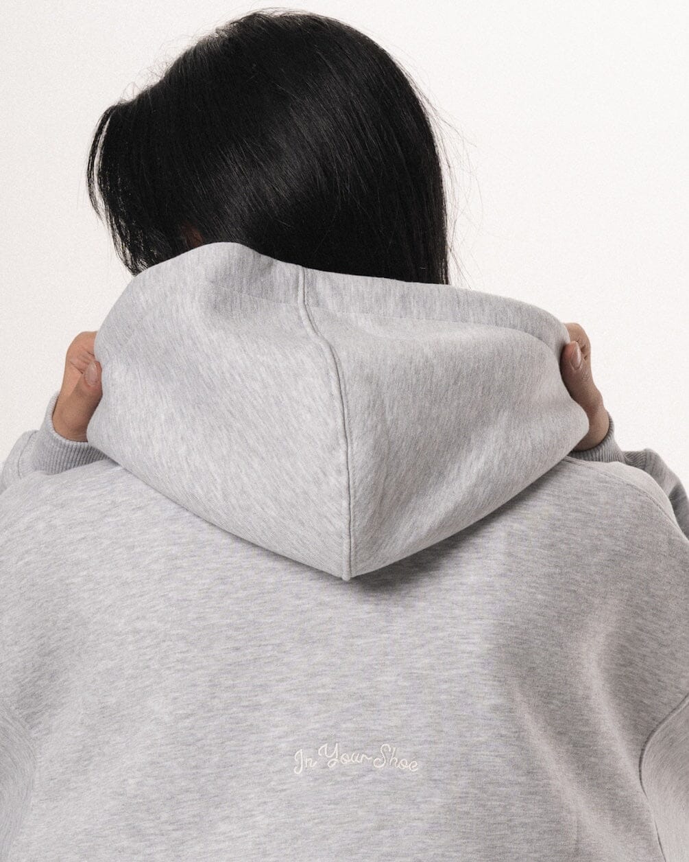 Heather Grey Basic Boxy Zip-Up Hoodie Zip Up Hoodies IN YOUR SHOE 