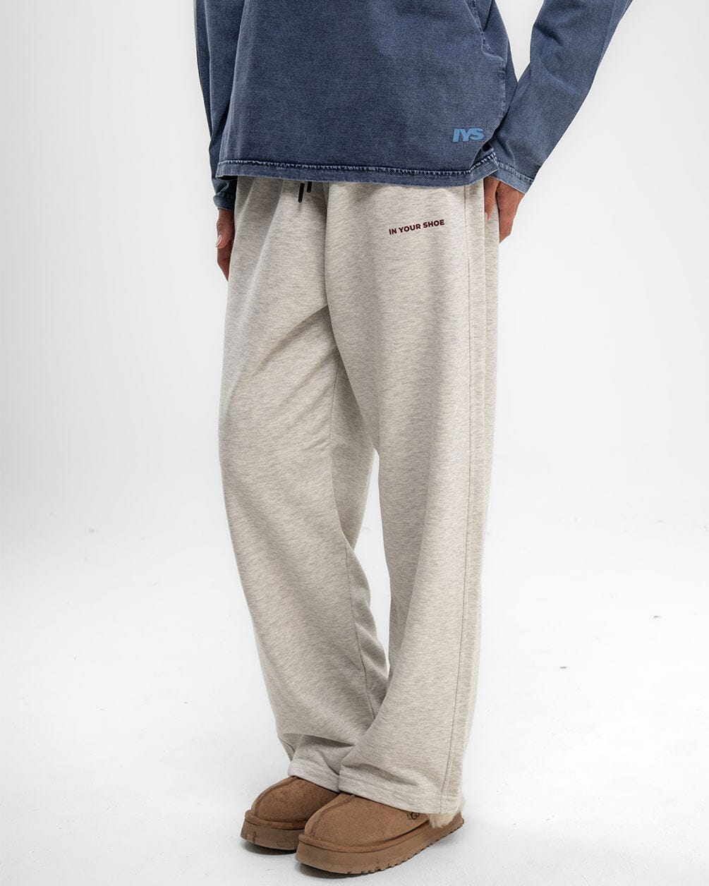 Heather Grey Wide Leg Swants Swants IN YOUR SHOE 