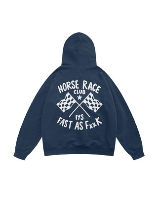 Horse Race Club Oversized Hoodie Printed Hoodies IN YOUR SHOE S 