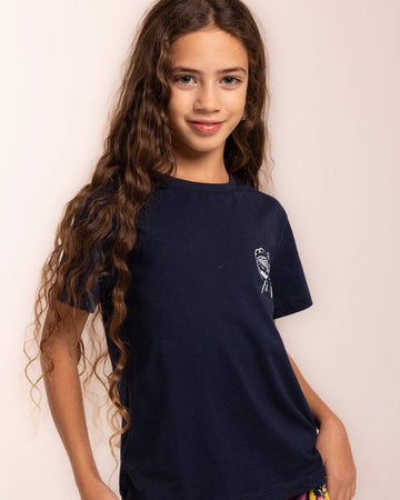 Hot Grill Summer Printed Kids Tee Kids Regular Printed Tees IYS X BRGR 8-10 Navy Blue 