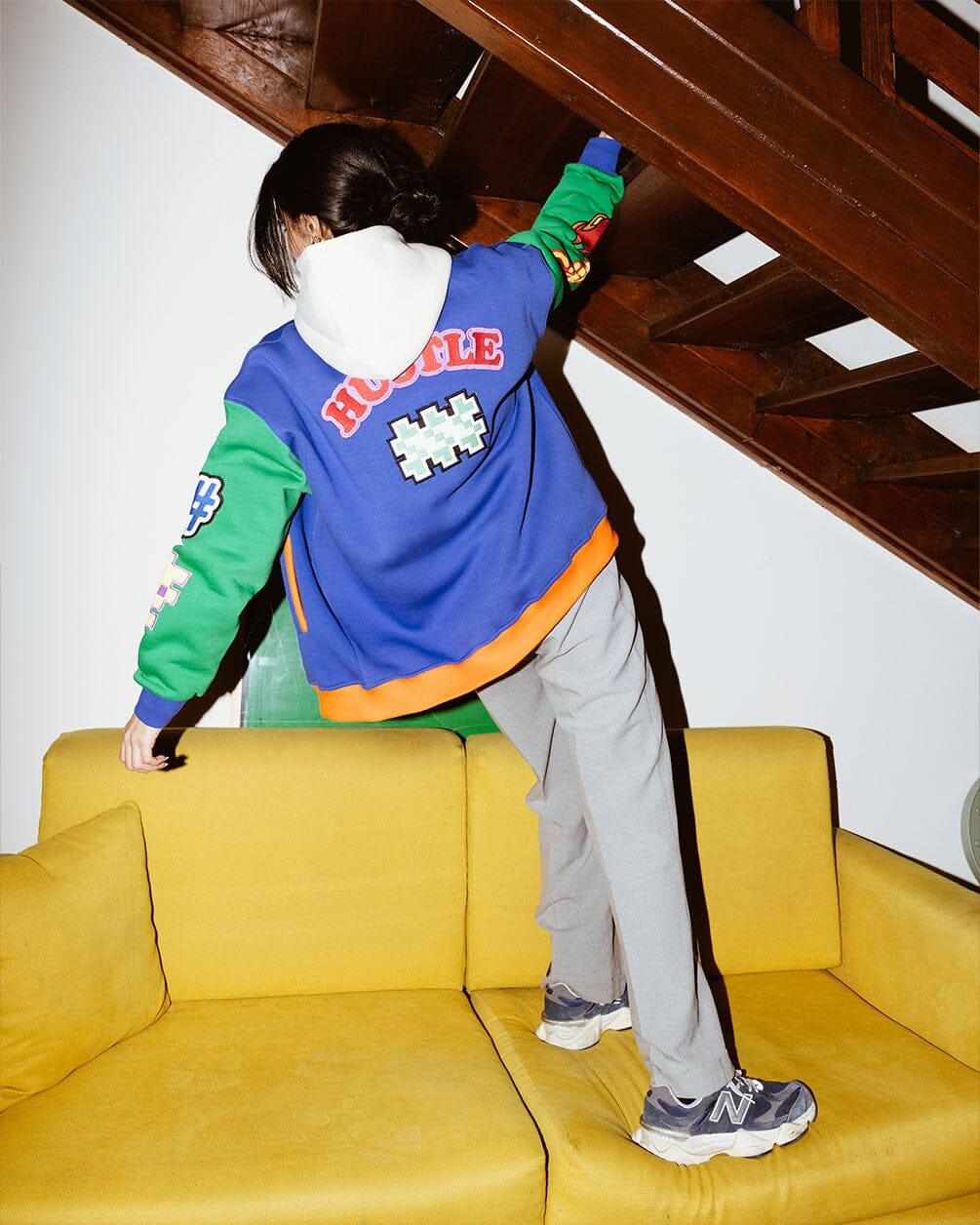 Hustle Varsity Jacket Varsity Jacket IN YOUR SHOE 
