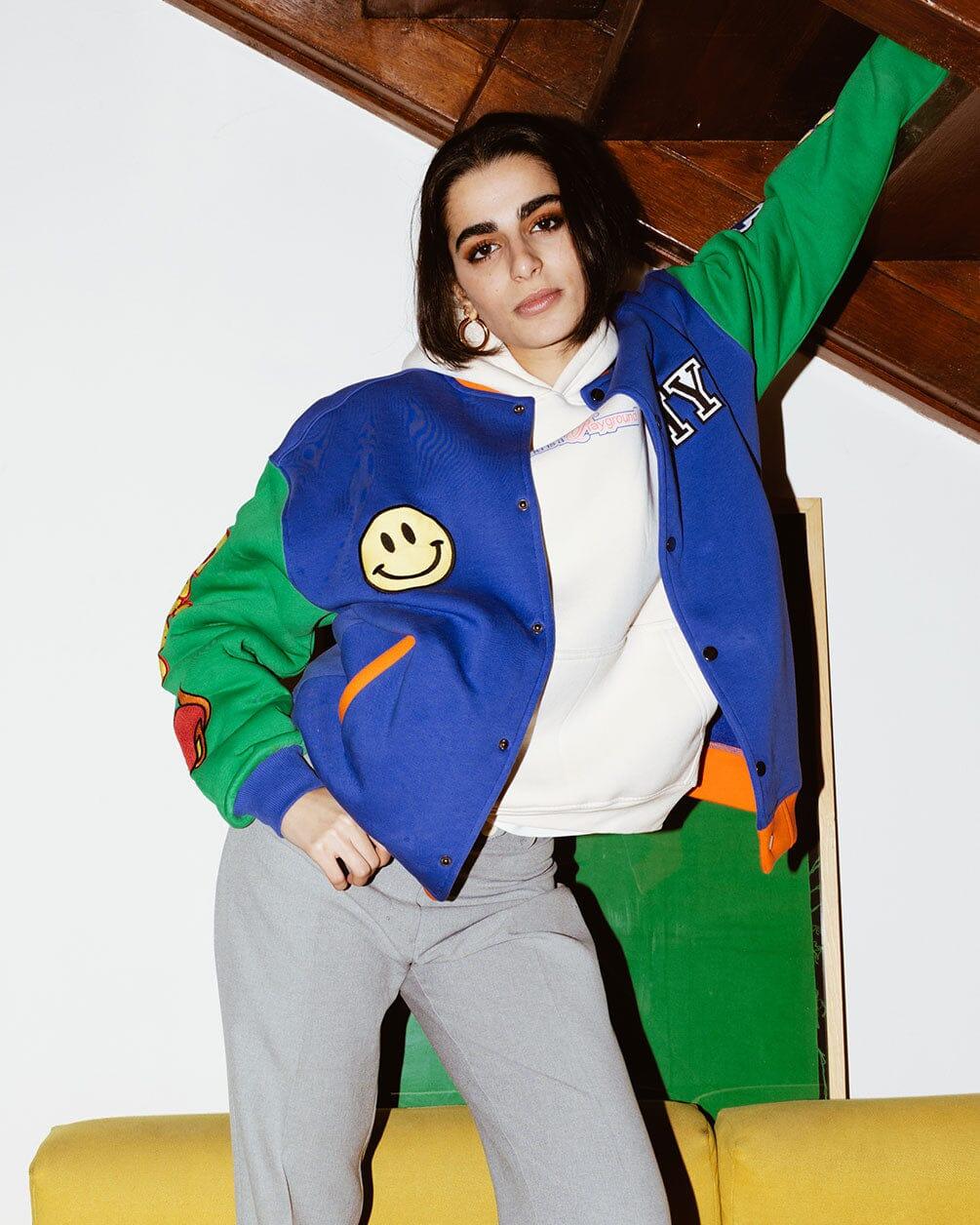Hustle Varsity Jacket Varsity Jacket IN YOUR SHOE S-M 