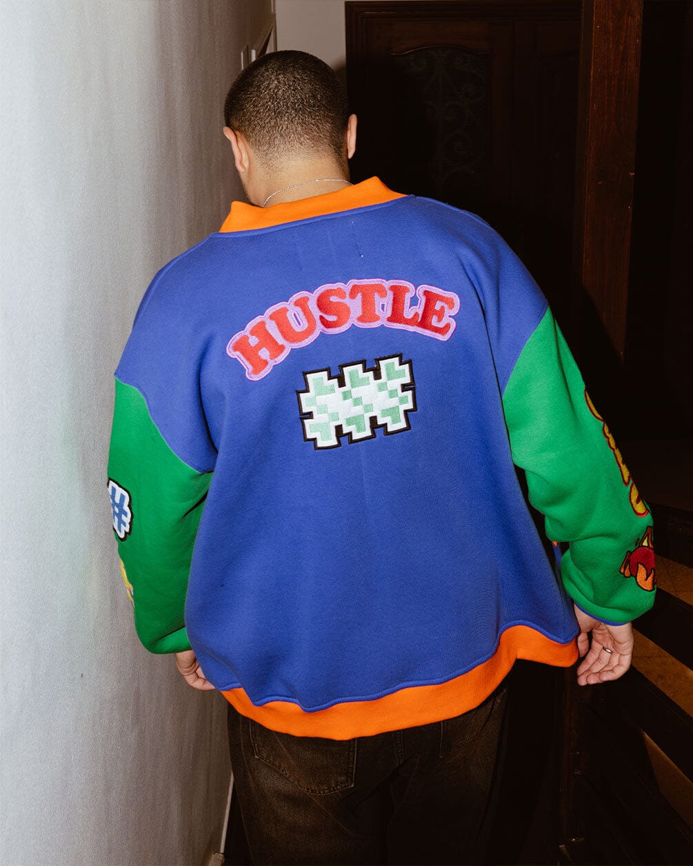Hustle Varsity Jacket Varsity Jacket IN YOUR SHOE 