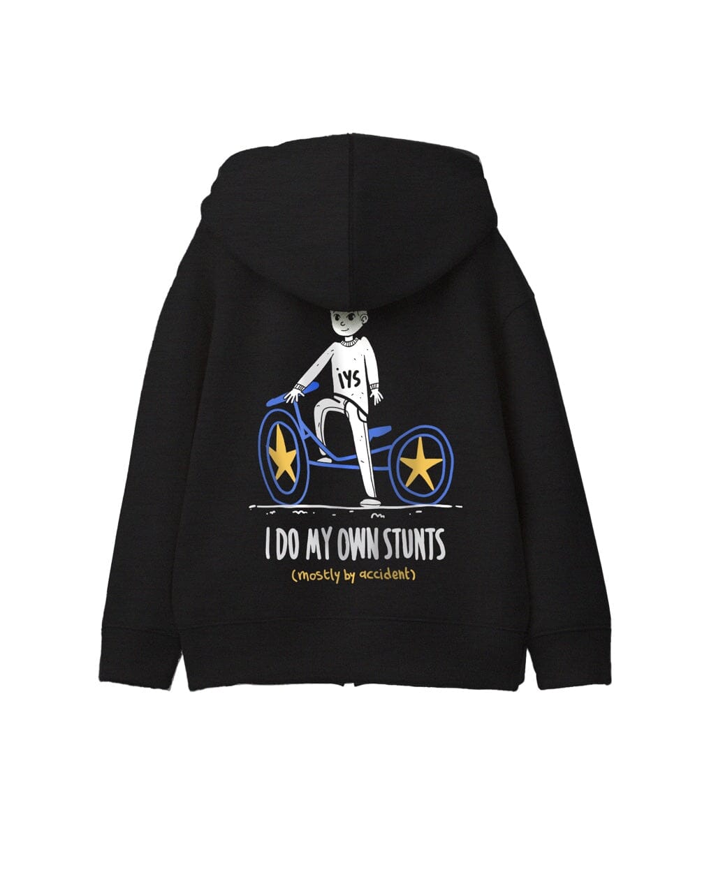 I Do My Own Stunts Oversized Kids Zip-Up Hoodie Zip-Up Hoodies(Kids) IN YOUR SHOE 