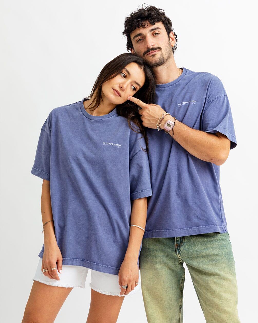 Indigo Acid Washed Oversized Tee Washed Oversized Tee IN YOUR SHOE S 