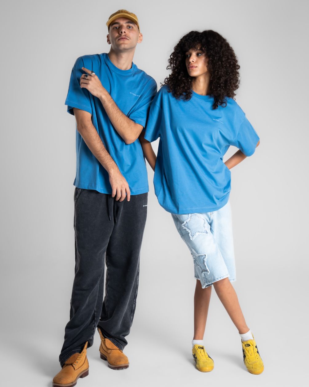 Indigo Oversized Tee Basic Oversized Tees IN YOUR SHOE S 